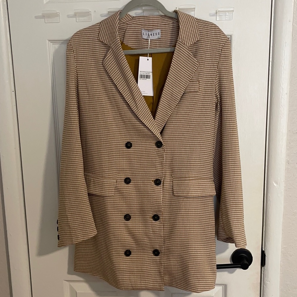Gingham Blazer Dress